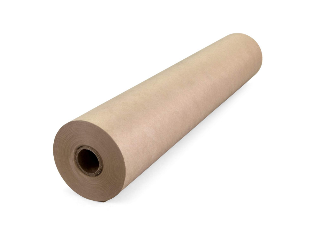 18" x 150' Extra Durable 50 lbs Thick Tear-Resistant Brown Kraft Paper Roll